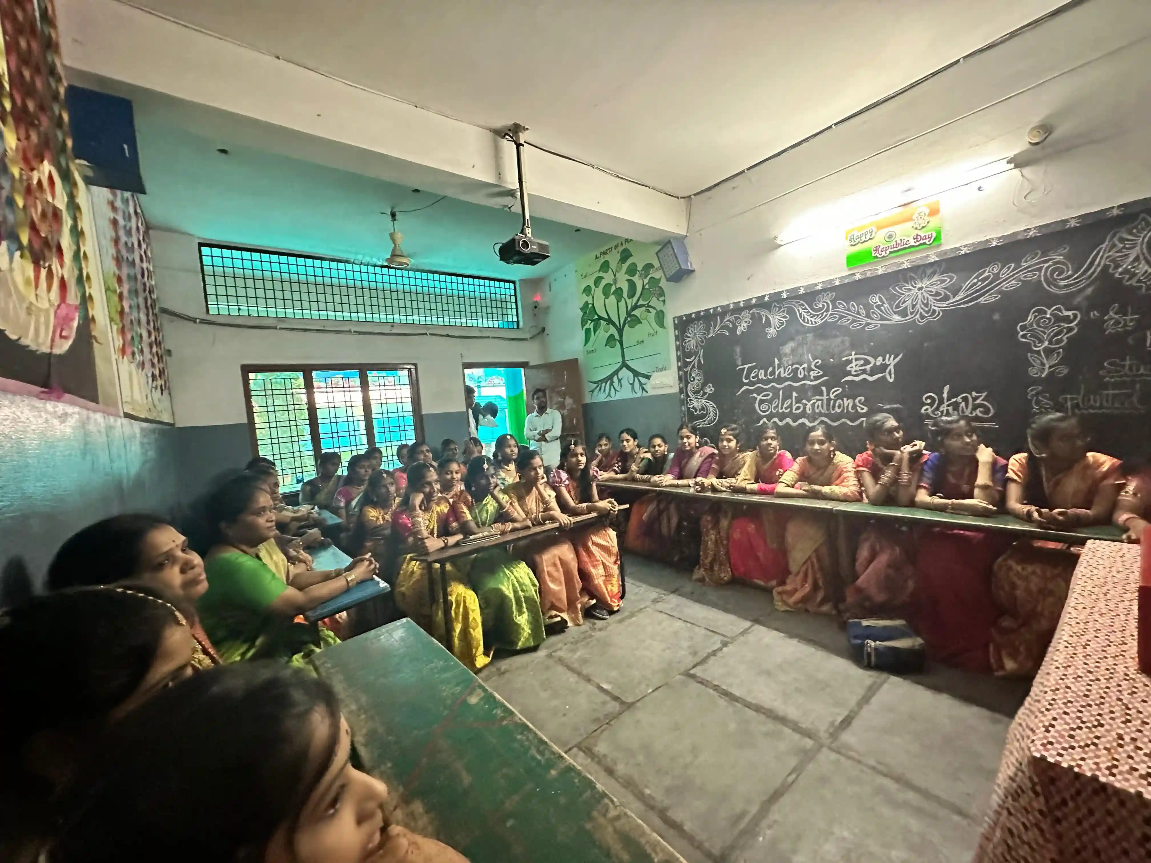 Teachers Day event with students honoring their teachers